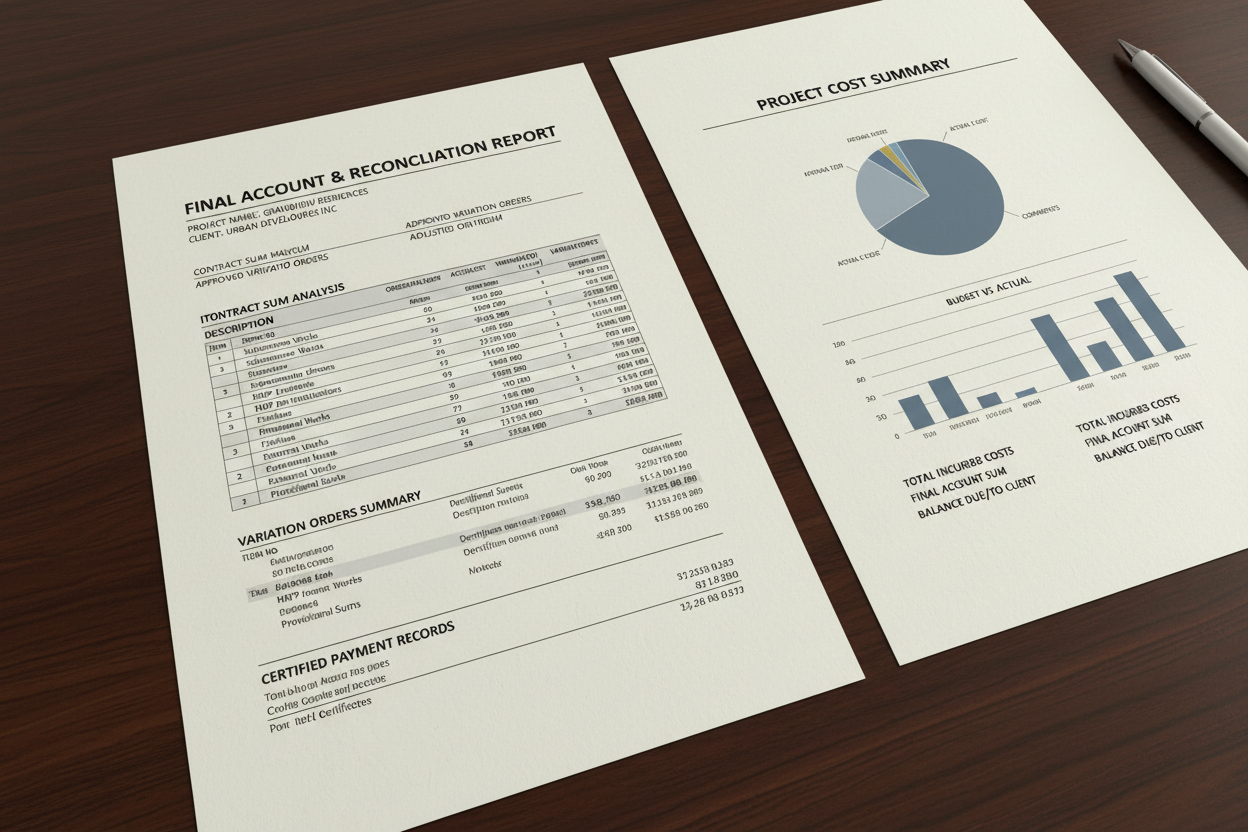 quantity surveying final account